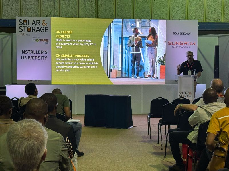 Kicking things off in the Installers University this morning is Gideon Potgieter,
CEO, Resolution Circle 📢

PRESENTATION Operations and Maintenance of Solar PV panels after many years of operation

#SolarStorageAfrica