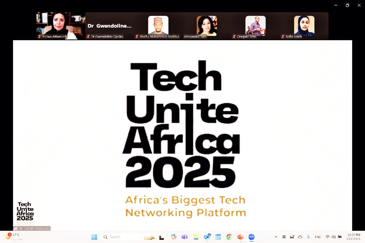 fadwa_albawardi's tweet photo. فخورة بمشاركتي، قبل قليل، كمتحدثة في المؤتمر #الدولي:
Tech Unite Africa 2025
بمحاضرة عن كيفية تبني #الذكاء_الاصطناعي لتعزيز #اقتصاد افريقيا.
كما تم منحي جائزة دولية ولقب:
" #AI &amp; #Digital_Transformation Leader/Speaker of the Year ".

Thank you for the award. 🌟🇸🇦 https://t.co/M9ZSVFnw0e