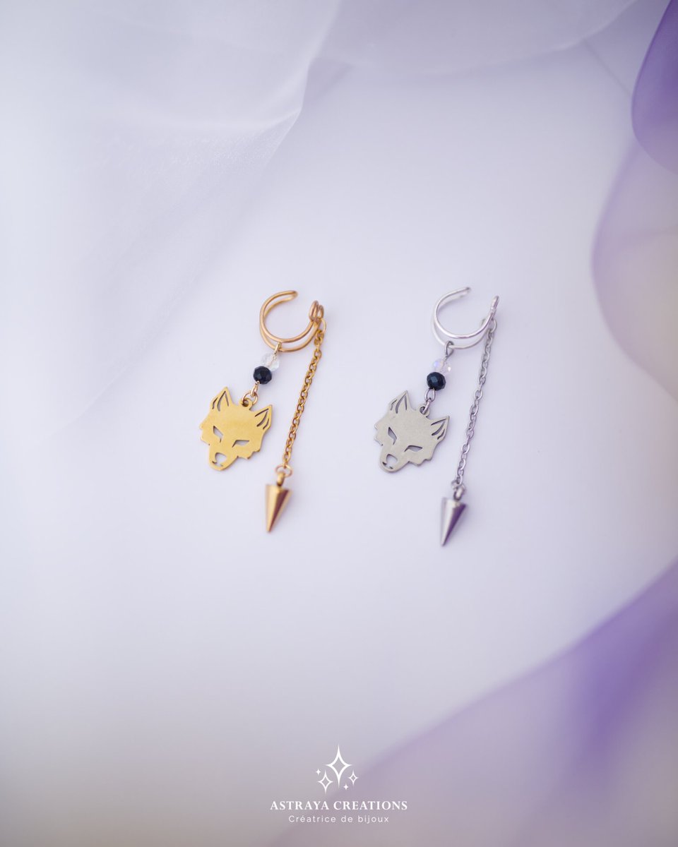 astrayacreation's tweet photo. L’inspiration VS les créations 🐺🗡️

Les manchettes et bagues d’oreilles inspirées de Princesse Mononoké seront disponibles demain (le 28/03) ✨ https://t.co/0n5sAI3FQx