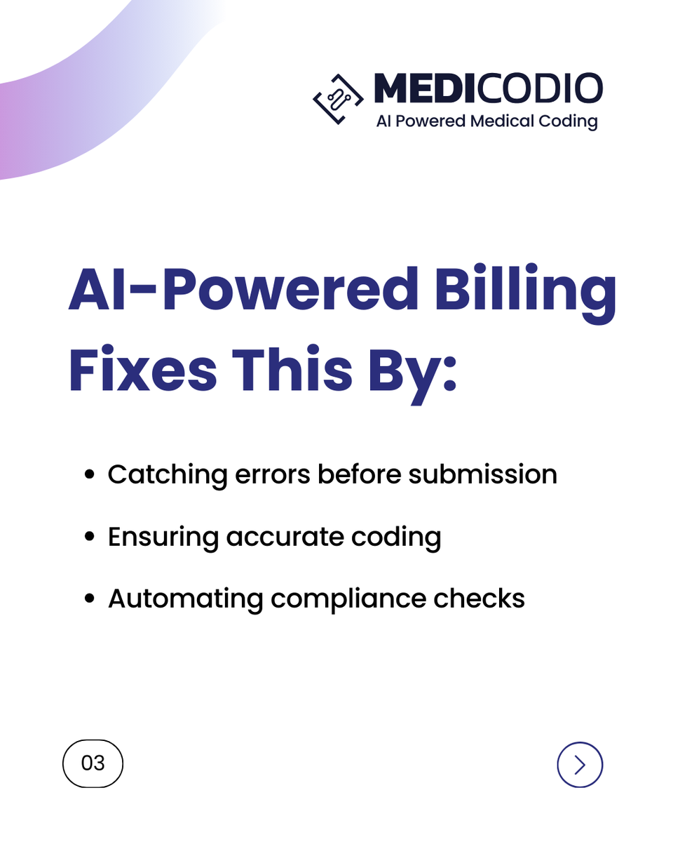 medicodio's tweet image. 💸 Billing Errors = Lost Revenue!
Fix coding mistakes, ensure compliance & speed up payments with AI.
📢 Let’s talk: bit.ly/3DXevRM
#medicalcoding #aimedicalcoding #reduceerrors #medicodio
