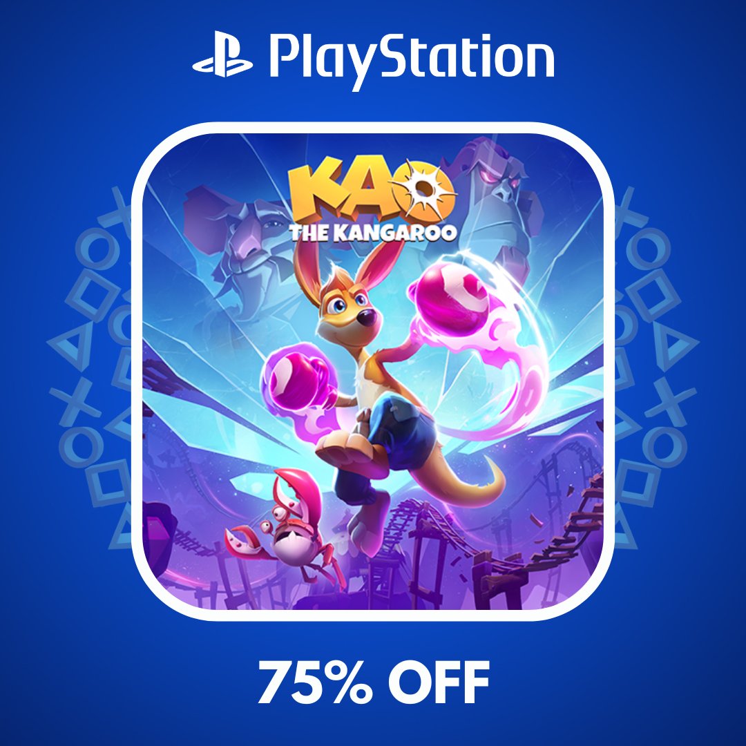 Hop into action! Kao The Kangaroo is now 75% OFF on PlayStation. Don’t miss this awesome deal 🥊 bit.ly/PlayStation_KAO
