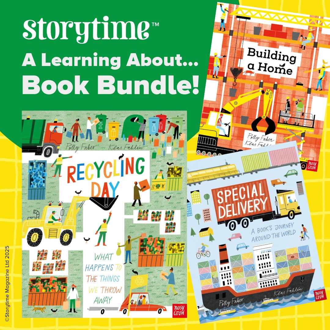 StorytimeMag's tweet image. GIVEAWAY: WIN a Recycling, Building &amp;amp; Book Bundle by @nosycrow! To enter
1. FOLLOW @storytimemag
2. LIKE &amp;amp; SHARE 
3. TAG friends 
Closes 11.59pm 31/3/25, UK only.
T&amp;amp;C's apply: bit.ly/2Y29d33