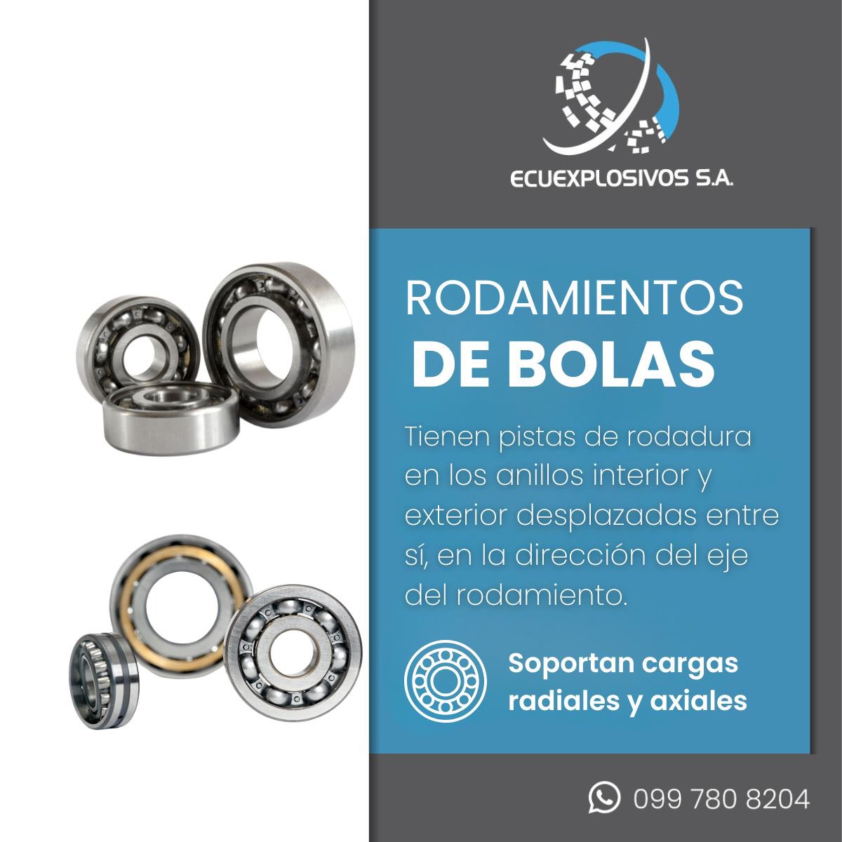 ecuexplosivos's tweet photo. El rodamiento de bolas es la solución perfecta para reducir la fricción y asegurar el movimiento suave y eficiente de máquinas y equipos.
Potencia, precisión y durabilidad en cada giro.
Disponibles en varias marcas. ¡Llámanos!
099 780 8204
#Ecuexplosivos #Rodamientos https://t.co/boKxBRtkqU