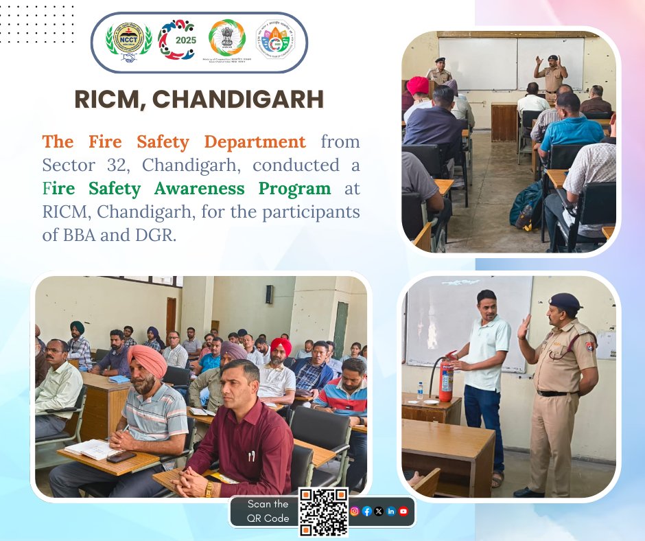 ricmchd's tweet image. The Fire Safety Department from Sector 32, Chandigarh, conducted a Fire Safety Awareness Program at RICM, Chandigarh, for the participants of BBA and DGR.
#firesafety #AwarenessProgram #ricmchandigarh #BBA #DGR #firesafetytraining #safetyfirst #sector32 #FirePrevention