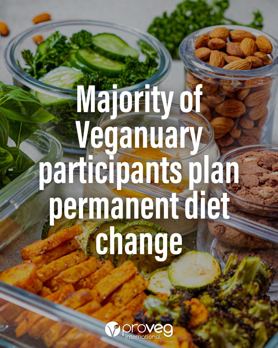 This year’s Veganuary was more than just a 31-day challenge - it has sparked lasting change. A new survey found that 81% of participants plan to make permanent dietary shifts:

Find out more: hubs.ly/Q03dg5jB0 

#ProVeg #Veganuary2025 #PlantBasedEating