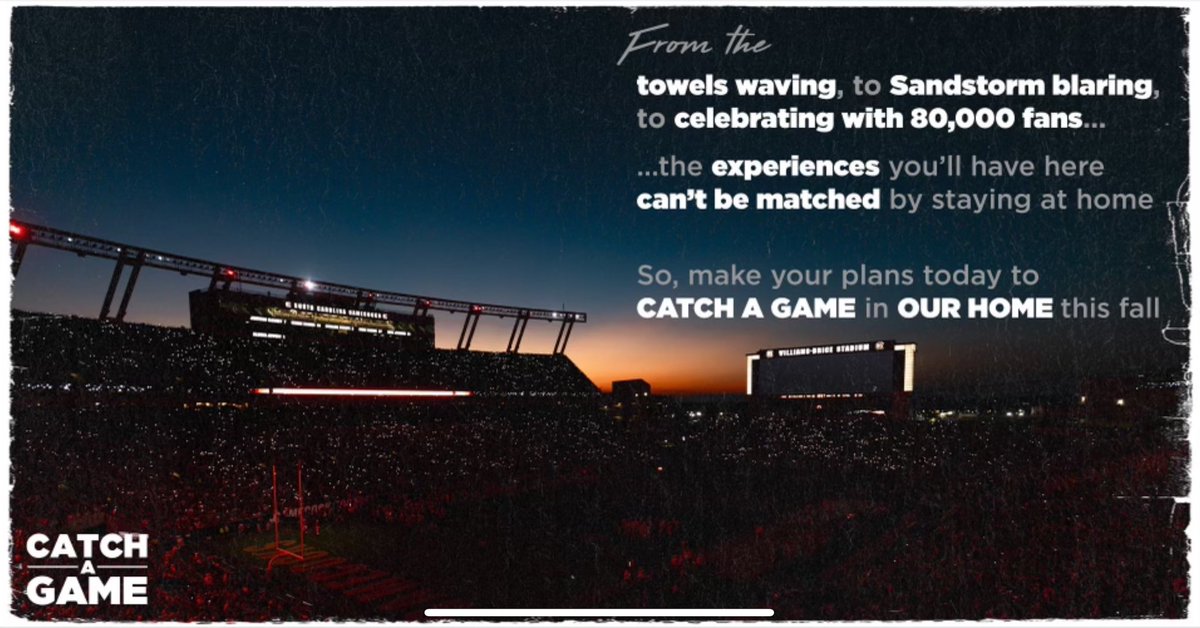 The experiences you'll have at Williams-Brice Stadium can't be matched by staying at home!
Make plans to join us this fall!
➡ cloud.e.athletics.sc.edu/fb25sa