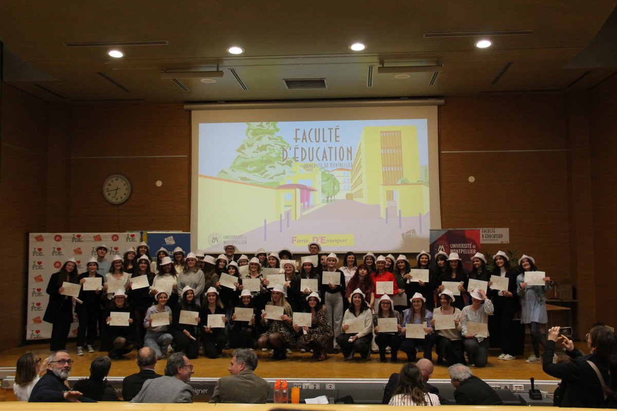 Université de Montpellier (@umontpellier) on Twitter photo 🎓 Remise des diplômes promo 2024 en Licence Pluridisciplinarité et Métiers de l'Enseignement, de l’Éducation et de la Formation à la <a href="/FacEducMtp/">Faculté d'Éducation de l'Université de Montpellier</a> de l'UM. 👏🏼 Bravo à vous et belle continuation !
🔗 Licence : formations.umontpellier.fr/fr/formations/… 🎓 Remise des diplômes promo 2024 en Licence Pluridisciplinarité et Métiers de l'Enseignement, de l’Éducation et de la Formation à la <a href="/FacEducMtp/">Faculté d'Éducation de l'Université de Montpellier</a> de l'UM. 👏🏼 Bravo à vous et belle continuation !
🔗 Licence : formations.umontpellier.fr/fr/formations/…