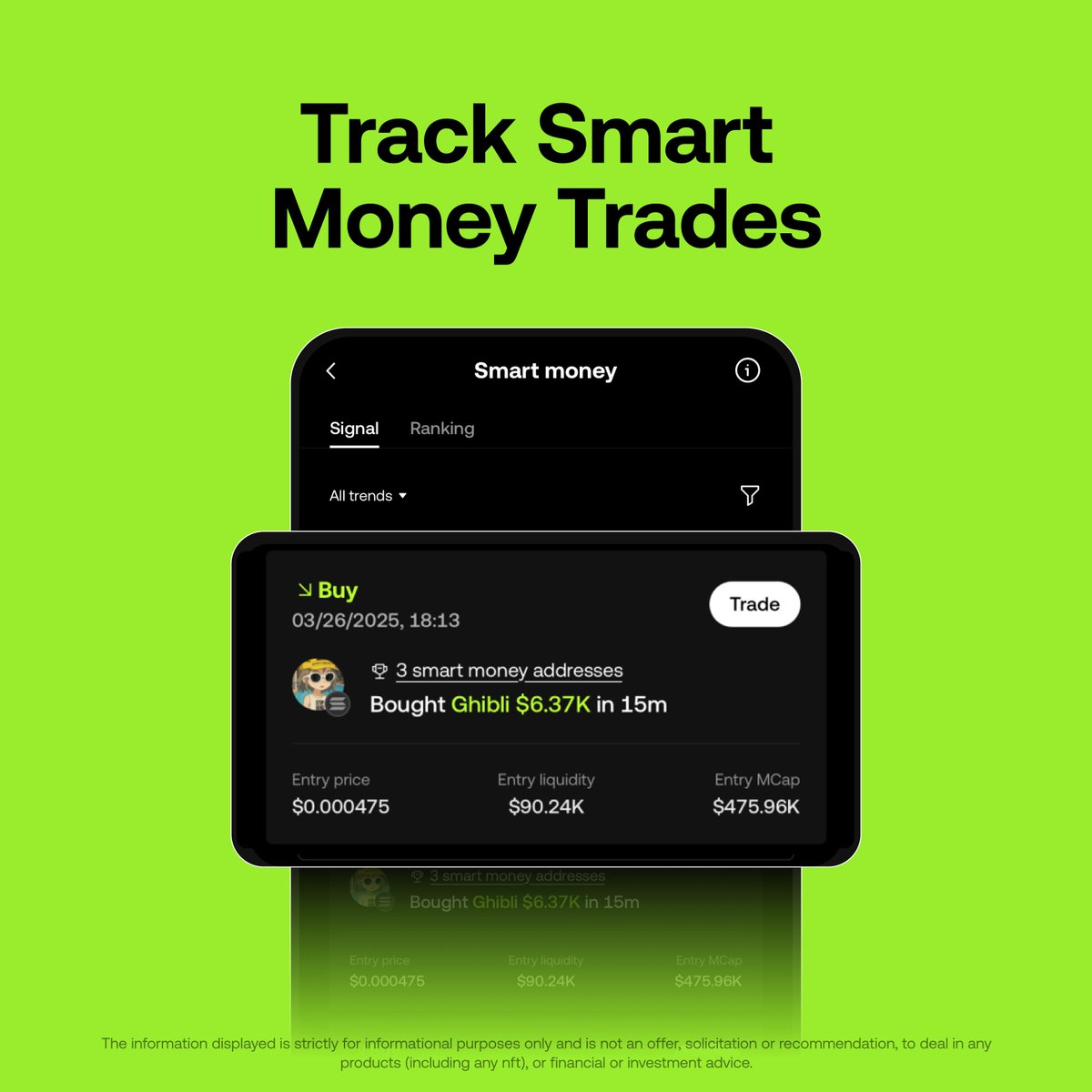Did you spot the latest alpha on our smart money tracker?

Our Signal tab lets you view trades from Solana wallets with high win rates, helping you discover your next gem 🗺️

Try it:
📱 Tokens > Smart money > Signal
🖥️ web3.okx.com/signal
