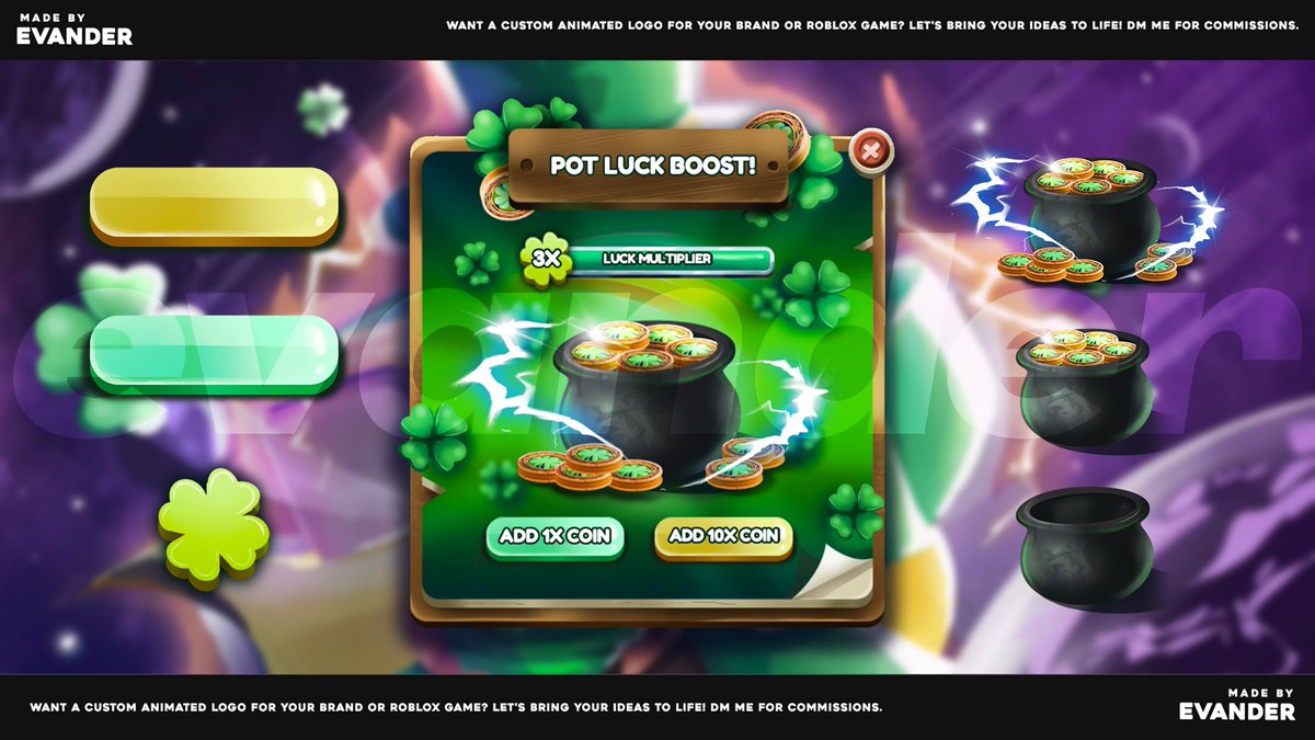 Evander (@imevander12) on Twitter photo Created a new event UI design for <a href="/GRBLXGAMES/">G RBLX Games</a> 🍀
#ROBLOX #RobloxDev #robloxGFX #uidesign Created a new event UI design for <a href="/GRBLXGAMES/">G RBLX Games</a> 🍀
#ROBLOX #RobloxDev #robloxGFX #uidesign