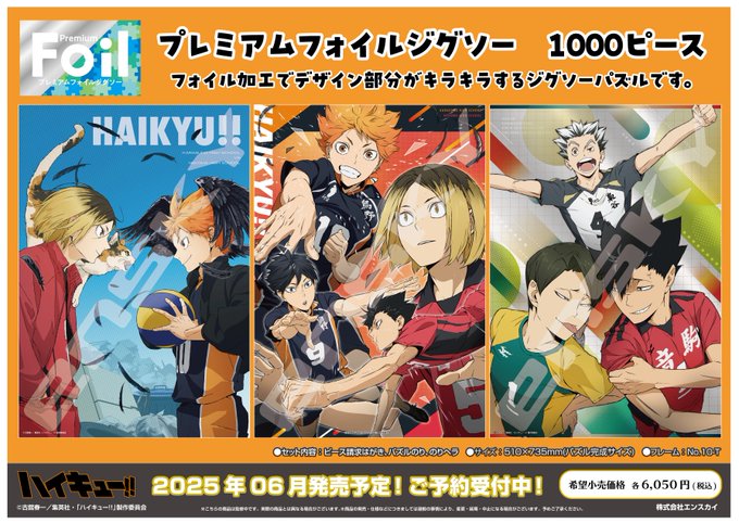 2025年6月発売予定 アニメ「ハイキュー!!」プレミアムフォイル
