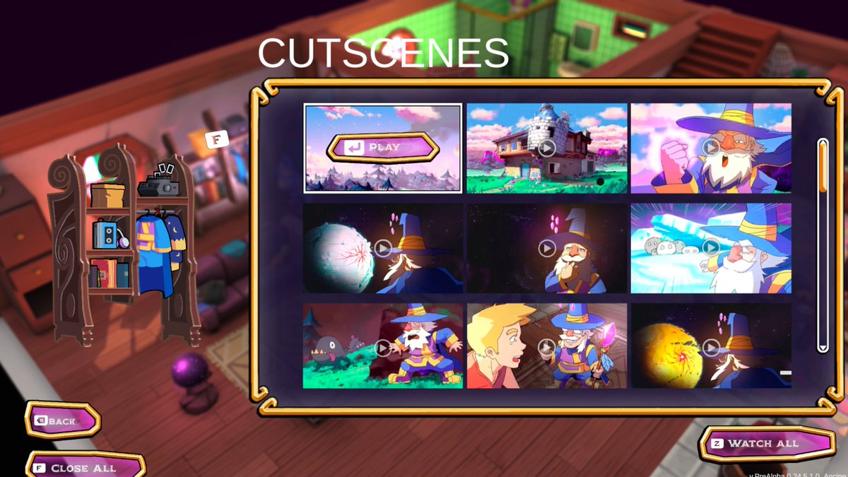 As you progress in story mode, you will unlock unique items such as concept art, a specially prepared animated cutscenes, and many other things. Are you curious?

#indiegame  #wizavior #game