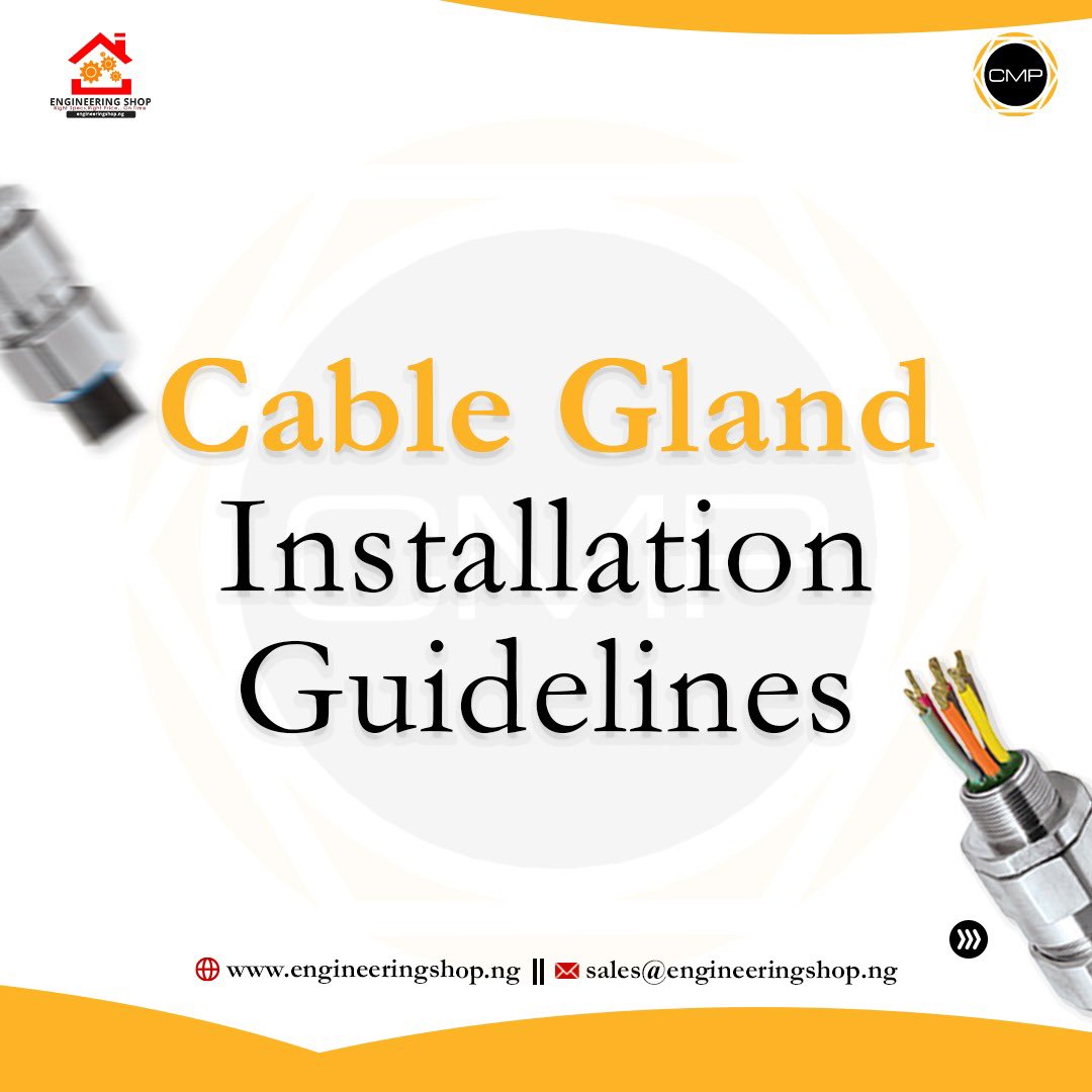 Engrshop_ng's tweet image. Cable Gland Installation Guide: Precision Meets Protection🛠️
Seal. Secure. Safeguard.
Your comprehensive guide to flawless cable management is here!
#ElectricalSafety #EngineeringTips
#EngineeringShop #EngineeringShopng