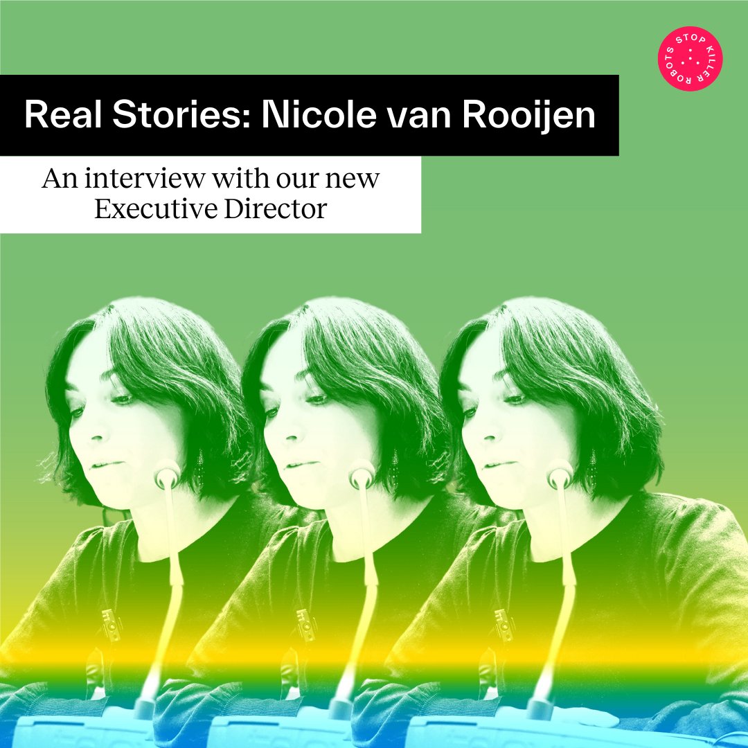 BanKillerRobots's tweet image. 💬 #ReadThis our interview with #StopKillerRobots Executive Director Nicole van Rooijen covers her:

🤝 Humanitarian background
🤖 Concerns around #DigitalDehumanisation
⚖️ Thoughts on why regulating #KillerRobots is urgent

stopkillerrobots.org/a-global-push/…