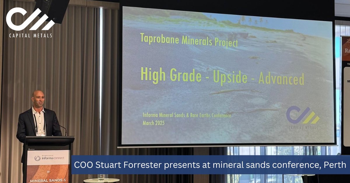 🇱🇰✈️🇦🇺

Drill site ➡️ conference.

Our COO caught up w/ key mineral sands industry players in Perth.

Conversations reinforced project momentum.

3 key themes:

✅Our in-situ grade makes life easy
✅Massive upside potential w/ drilling
✅Most advanced 🇱🇰 mineral sands project