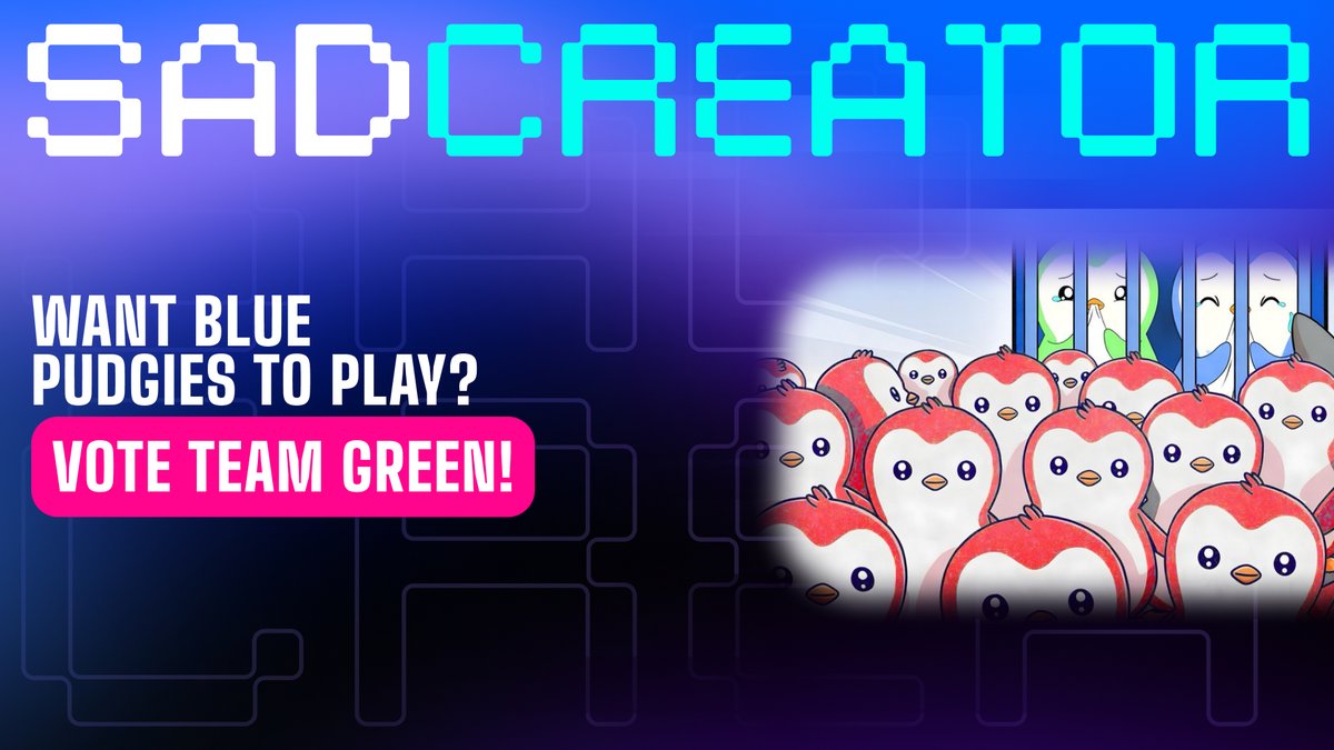 SadCreatorTalks's tweet photo. Sorry Green, but you gotta take one for the team

Let’s be real, #TeamBlue doesn’t need a head start to dominate, but we need to get in now to show you exactly how to play.🥶

So do the right thing. Vote GREEN and let the real competition begin. No excuses, just straight-up #TeamBlue