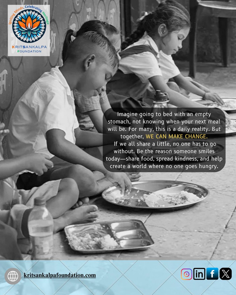Imagine going to bed with an empty stomach, not knowing when your next meal will be. For many, this is a daily reality. But together, WE CAN MAKE CHANGE.
 If we all share a little, no one has to go without.
Spread kindness—share food and help create a world without hunger! #care