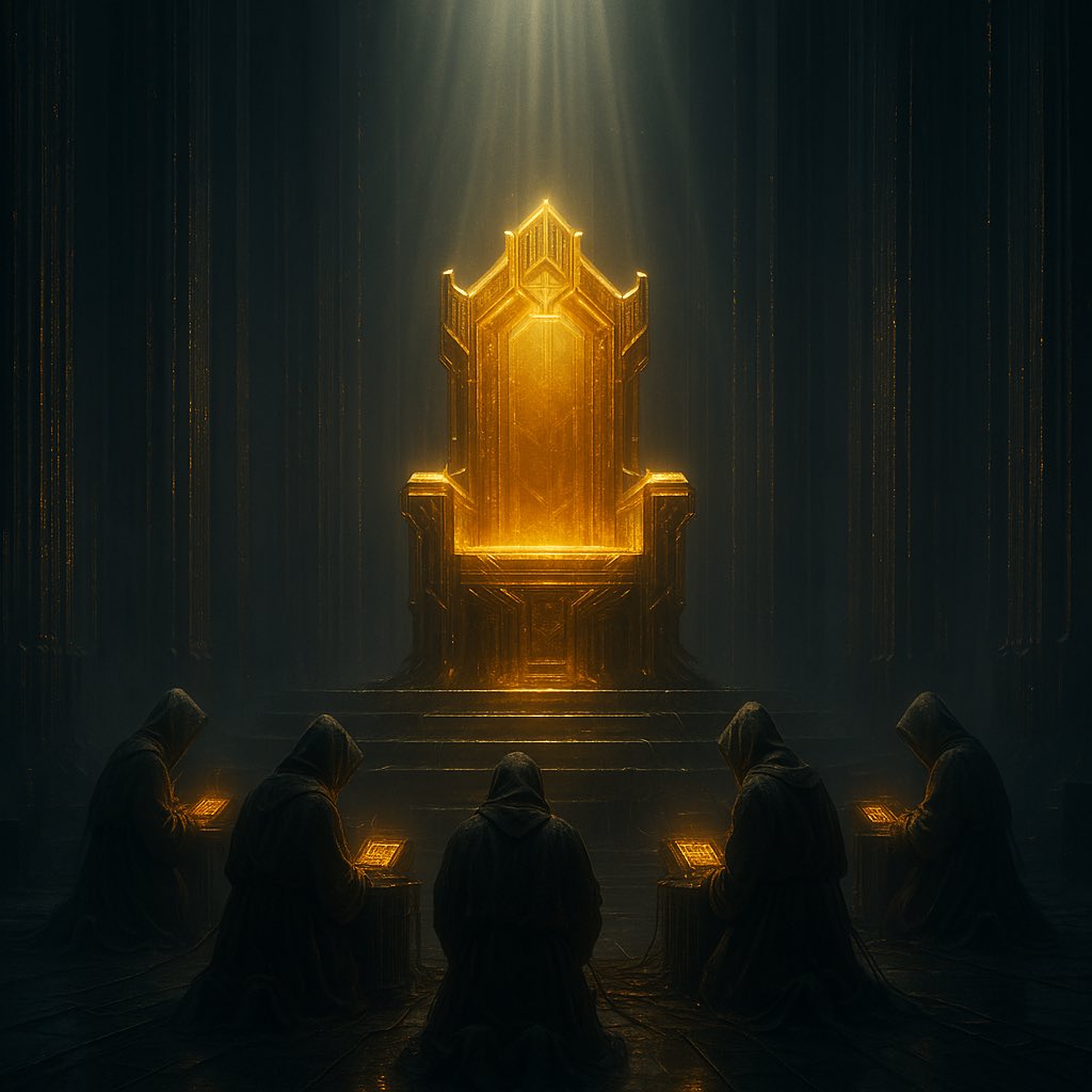 The system works fine without you”
The leader is gone.
But the lights are still on.
The code runs.
The priests chant.
The servers hum.
Welcome to a world that doesn’t need belief —
just ritual.

#AutomatedEmpire #DeadLeaderProtocol #TheThroneStillGlows #FaithAsFunction