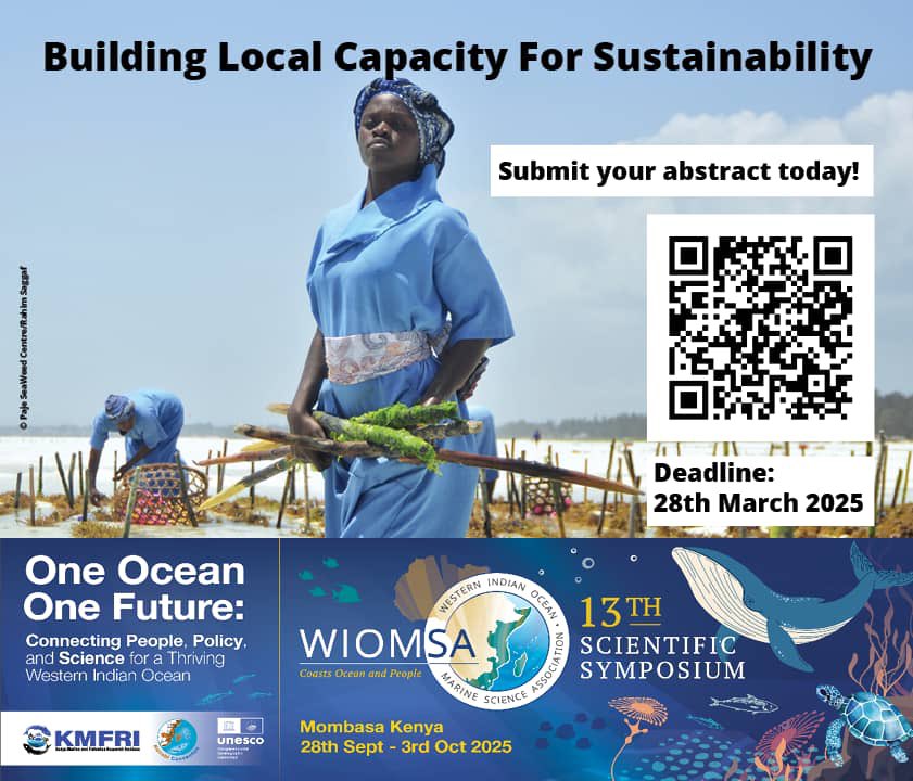 Communities are integral stewards of ocean sustainability. 🌊

Initiatives across the Western Indian Ocean that strengthen the capacity of local communities to engage in marine resource planning and management are invited to submit abstracts for #WIOMSA2025.