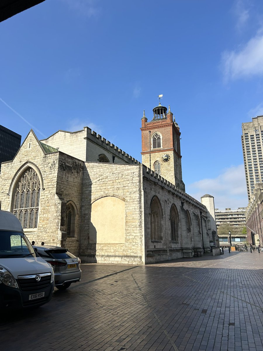 Today’s gorgeous venue for our lunchtime relaxed concert with <a href="/londonsymphony/">London Symphony Orchestra</a> percussionists Neil, Sam and Patrick. 1230 St Giles cripplegate (sold out).