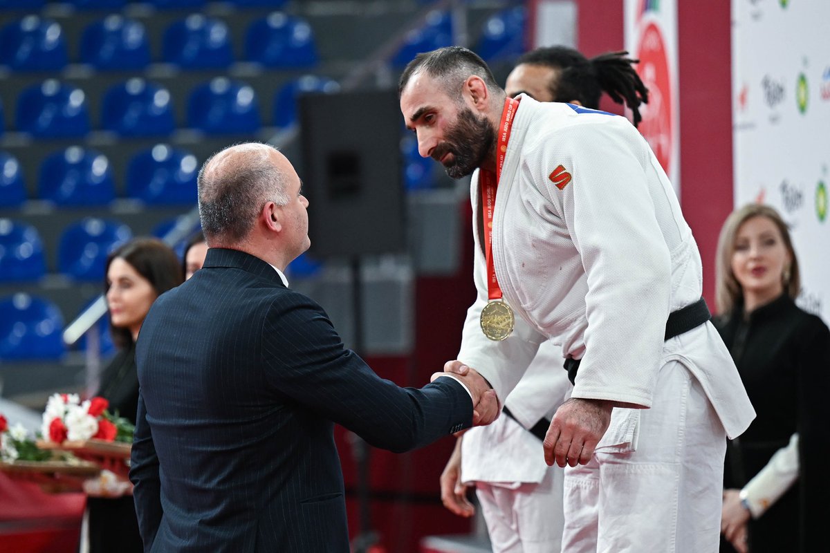 GeorgianParaly1's tweet photo. Zviad Gogotchuri (-95 kg J2) is the winner of #Tbilisi2025
#IbsaJudo #Judo #GeoParalympic
#WorldCup #Georgia https://t.co/4DwRUzuDUP