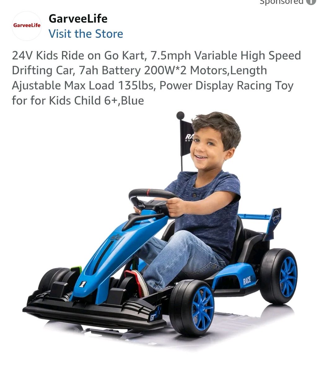 jordan_mais's tweet image. Rev up the fun with this 24V Kids Ride on Go Kart! 🚗💨 Perfect for young racers aged 6+. Speed &amp;amp; smiles guaranteed! Get yours: [amzn.to/3Xz7JZx]() #KidsGoKart #FunDrive