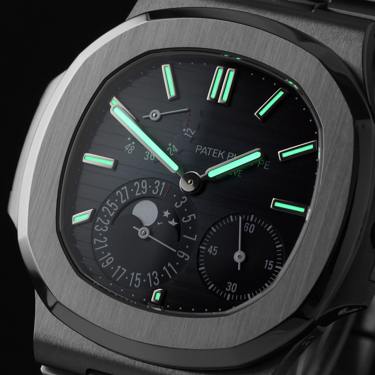 We are proud to present this iconic &amp; collectible Patek Nautilus for sale in mint condition.

Debuting in 1976, this masterpiece emerged from the visionary mind of legendary watch designer Gerald Genta, who sought to create a timepiece that seamlessly blended sophistication with
