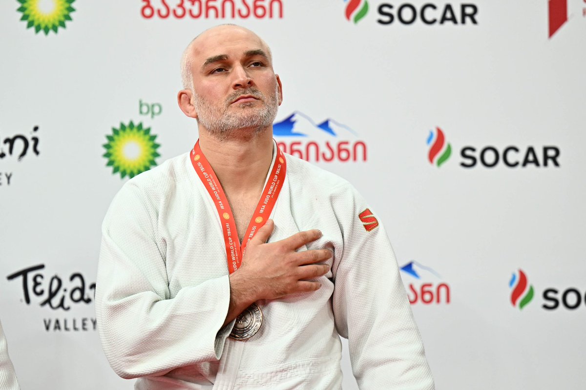 GeorgianParaly1's tweet photo. Lasha kizilashvili (-95 kg J2) is the bronze medalist of #Tbilisi2025
#IbsaJudo #Judo #GeoParalympic
#WorldCup #Georgia https://t.co/AtmQZXWU8m