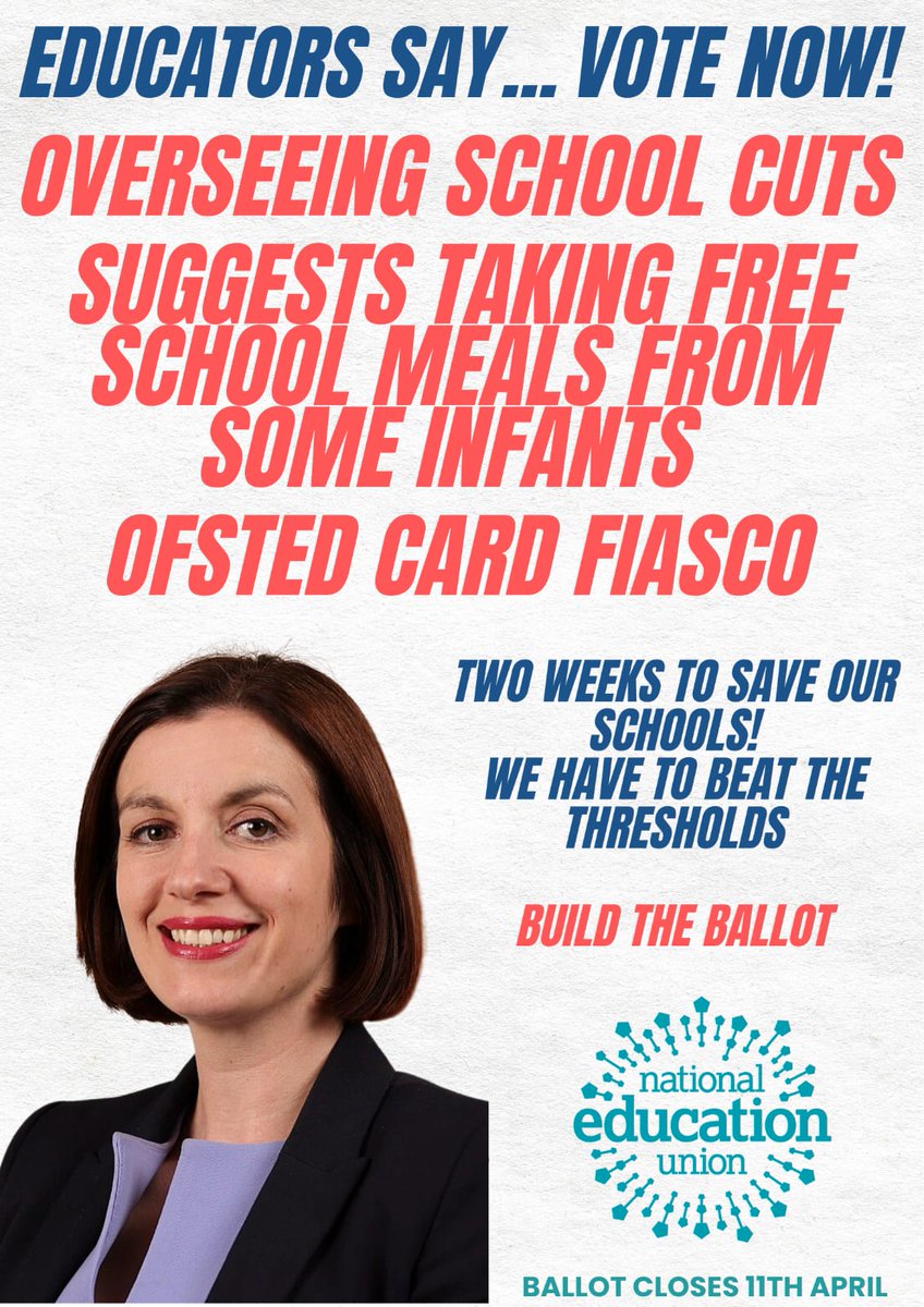 Schools across England are facing a funding crisis, putting our children's education at risk! Unfunded pay rises and severe budget cuts threaten the future of our classrooms.

Vote in the NEU Ballot to take a stand and help secure the funding our schools desperately need.