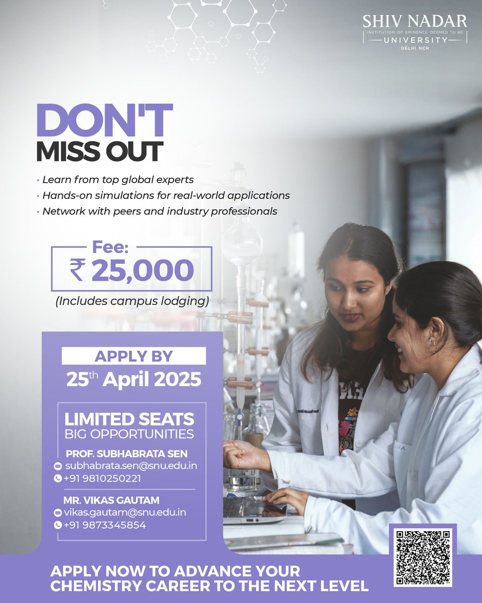 Unlock Your Future with Shiv Nadar University! 

Learn from World-Class Experts
Gain Hands-On Experience with Real-World Simulations

Expand Your Network with Industry Leaders &amp; Peers

Program Dates: June 30 - July 4th, 2025

Limited Seats Available! Apply now