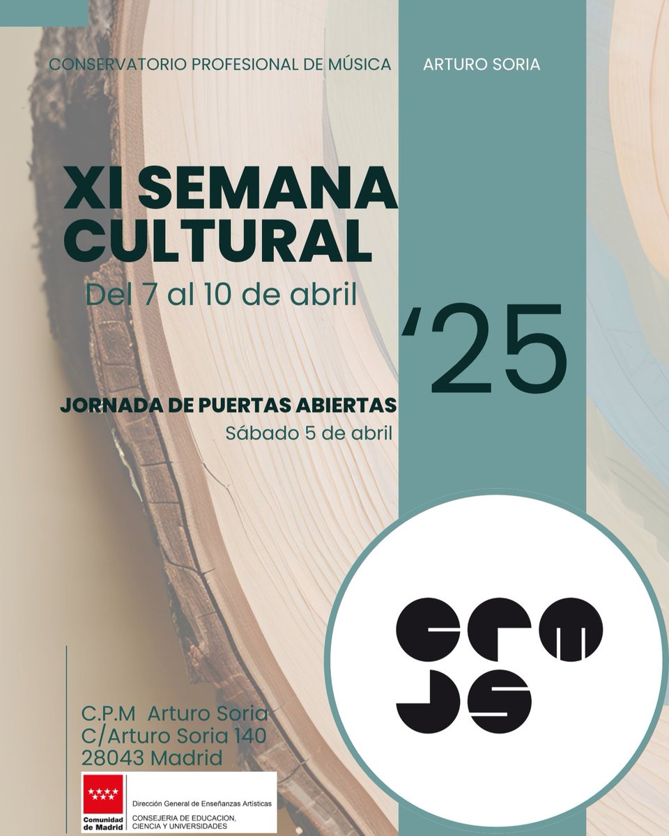 Ya está el cartel y las fechas de nuestra Semana Cultural y nuestra jornada de puertas abiertas. Os esperamos.