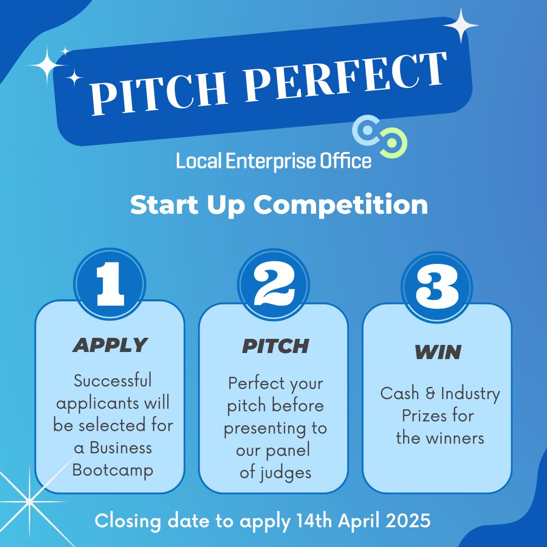 Waterford City & County Council (@waterfordcounci) on Twitter photo Calling all Waterford #entrepreneurs.
<a href="/LEOWaterford/">LEO Waterford</a> has launched its Pitch Perfect 2025 competition for Start Ups. It’s calling all those with a new innovative idea or who have recently started a business to apply today.
Cash and industry prizes to be won!
Local Enterprise Calling all Waterford #entrepreneurs.
<a href="/LEOWaterford/">LEO Waterford</a> has launched its Pitch Perfect 2025 competition for Start Ups. It’s calling all those with a new innovative idea or who have recently started a business to apply today.
Cash and industry prizes to be won!
Local Enterprise