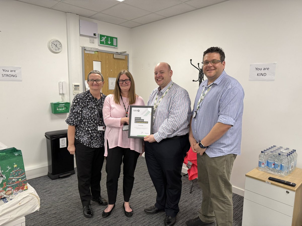Dan Bevis (@danbevis) on Twitter photo Some people in life go out of their way to help others. And here in <a href="/stjohnambulance/">St John Ambulance England</a> we have Therese Perks who leads our People Services team for employees who continually goes above and beyond to help every single day. So proud to present a Director’s commendation to her today! Some people in life go out of their way to help others. And here in <a href="/stjohnambulance/">St John Ambulance England</a> we have Therese Perks who leads our People Services team for employees who continually goes above and beyond to help every single day. So proud to present a Director’s commendation to her today!