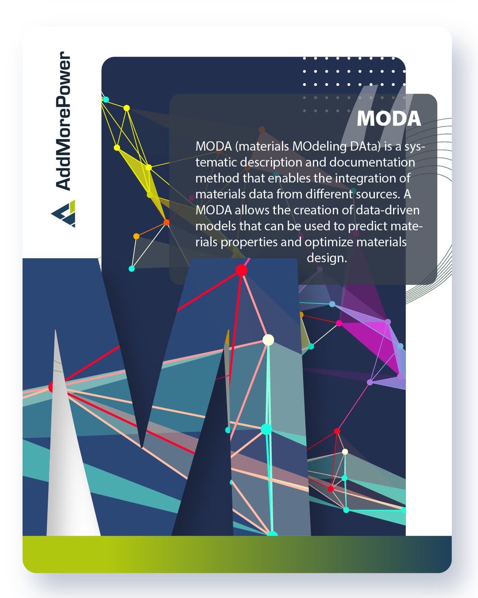 🔡The #AddMorePower Alphabet Series continues! This week: M for MODA – a method for systematically documenting material data. MODA enables data-driven models to predict material properties &amp; optimize material design for power applications. #MODA #MaterialsScience #Data #HEU