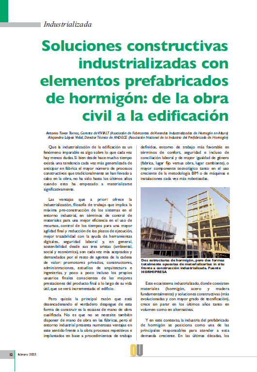 andece_general's tweet photo. Que la industrialización de la edificación es un fenómeno imparable es algo sobre lo que cada vez hay menos dudas. Accede al artículo publicado por @Obrasurbanas en su último número y que ha sido desarrollado conjuntamente por ANDECE y @VIVIALT_ https://t.co/bnHElV7Y7S https://t.co/6dfiv5eW0a