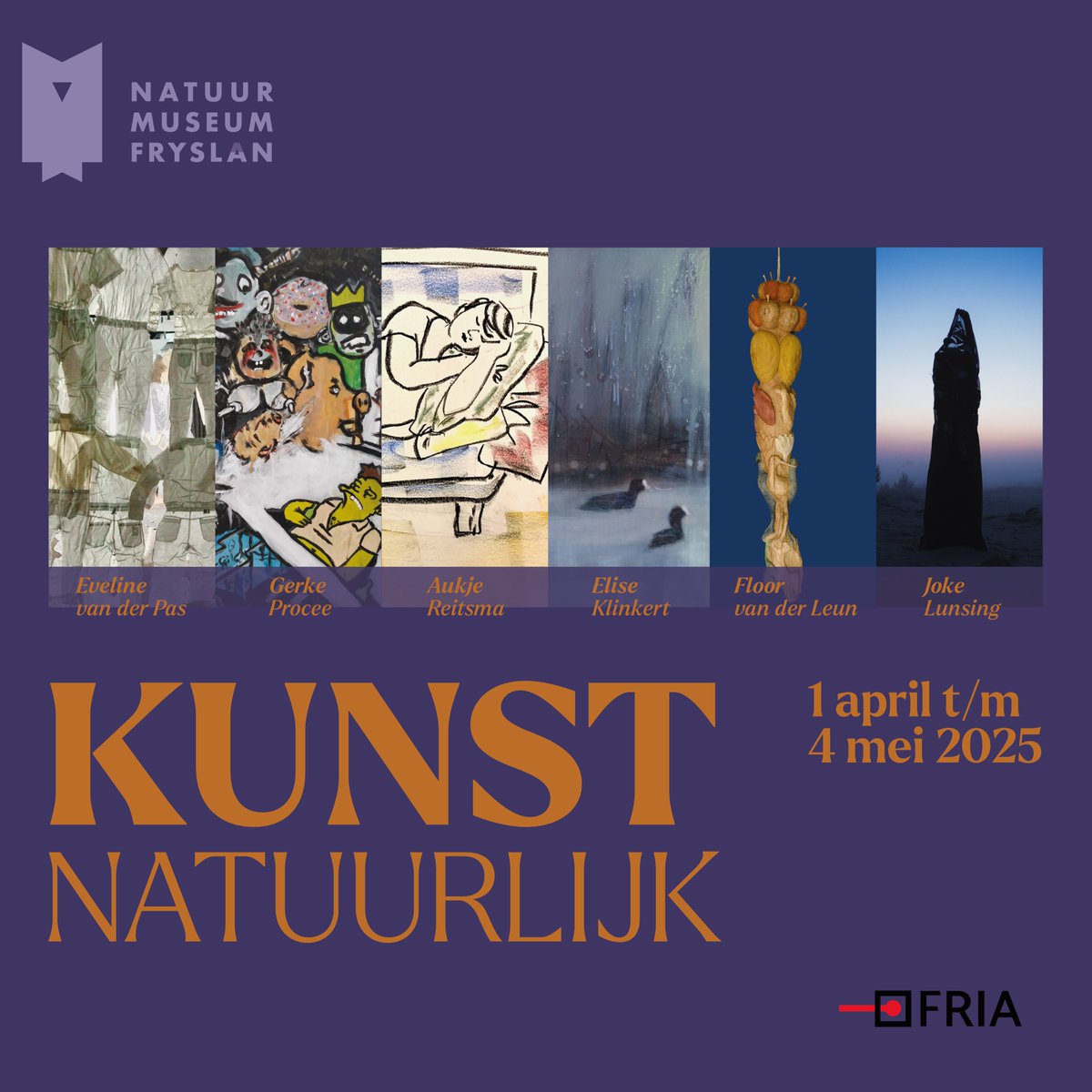 Vanaf 1 april gaat ons volgende evenement van start; Kunst natuurlijk. De hele maand april staat in het teken van kunst. Zes kunstenaars van de FRIA lieten zich inspireren door slaap bij mens en dier. De Kunstmaand maakt deel uit van onze tentoonstelling 'Wakker worden!'