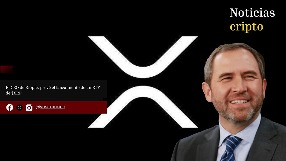 SUSANAMACIAS's tweet photo. 🚀 BULLISH: ¡El CEO de Ripple, Brad Garlinghouse, prevé el lanzamiento de un ETF de $XRP en la segunda mitad de 2025! 📈🔥
¿Será este el gran impulso para XRP en los mercados? 🤔💰
#XRP #Ripple #ETF #CriptoAvance #CryptoNews https://t.co/e1AdvUWlKA