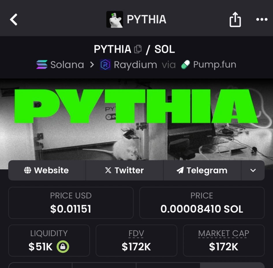 glopedbasada's tweet photo. Aped $pythia at $172k mcap in my private TG.

Join our TG for more calls and earn massively!!

#popcat #Moodeng $moby $goat $ufd $nyan $sloth $vine $purpe $wof $elon
$xspa $layer $fat $grift $daddy $gme $ray $gfm $ponke $fwog $arc $giga $sigma $mew $lmt $me $myro $samo https://t.co/pyhNtIWFJI