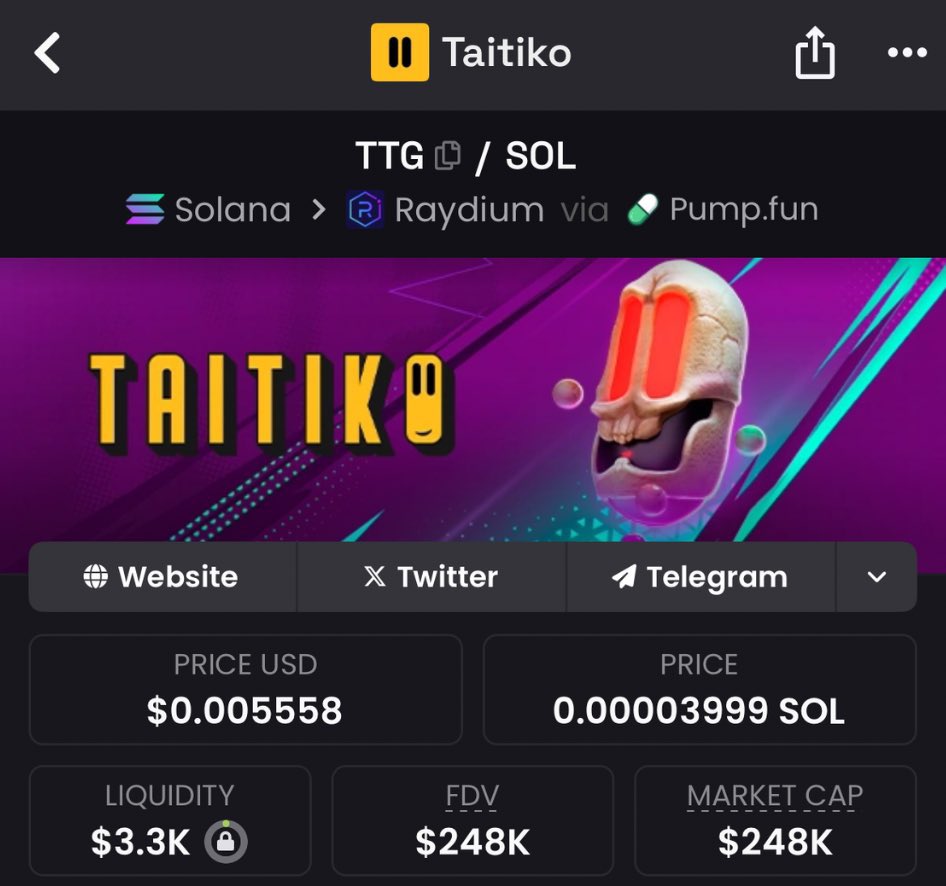 glopedbasada's tweet photo. Aped $TTG at $248k mcap for copy traders on my TG.

Send a Dm to join TG now !!

#Moodeng #memecoins #Degen #SolanaAirdrop #fight #WILDNOUT 
$tim $xspa $reva #kingtrump $elon $Trump $yzme $rogers #melena $pvs $usai $Usa $jhh $ttg $collat $kairen $goat #WOKETOPUS https://t.co/0z29eyEF7z