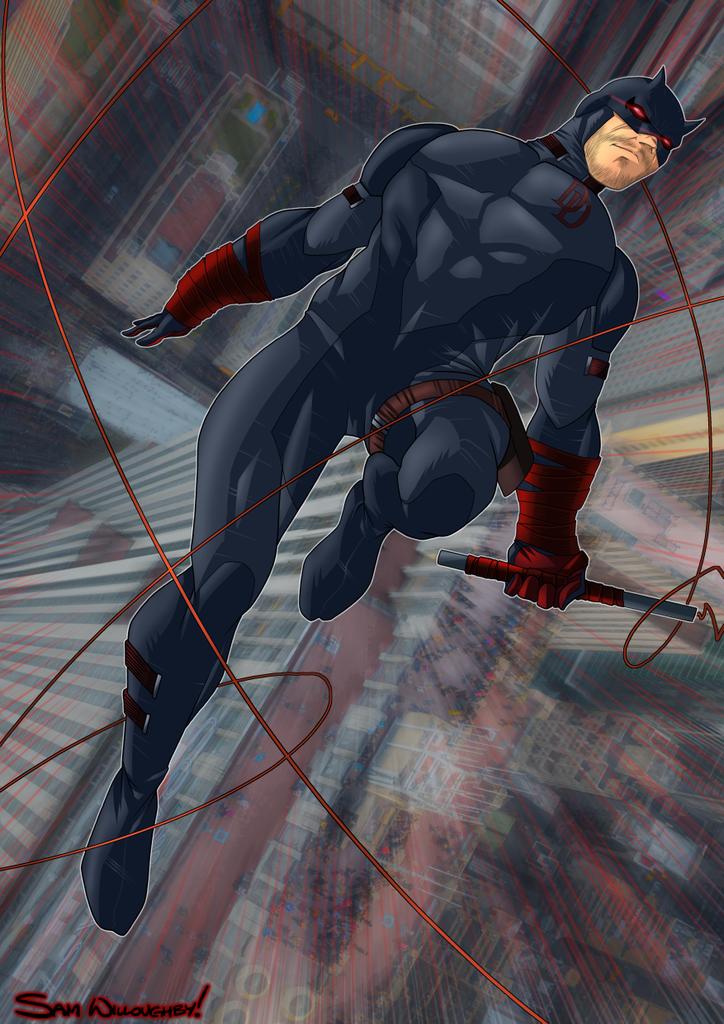 SamRWilloughby's tweet image. #DaredevilBornAgain absolutely HERE for the Black Suit DD content I'm seeing today 😈