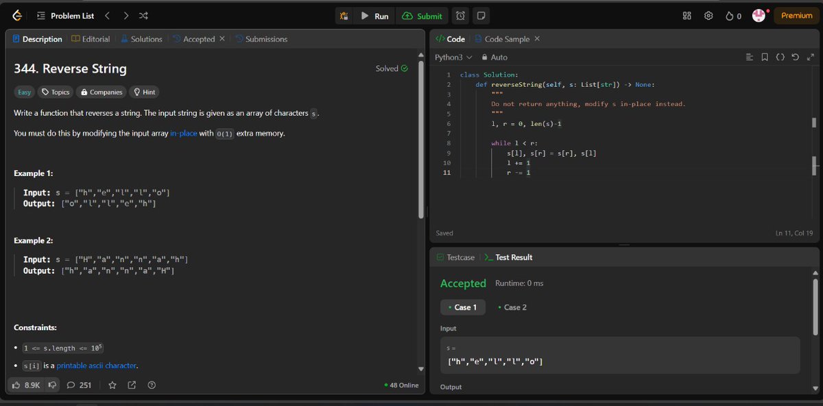 arj_una007's tweet image. Warmup Challenge 🔥 | #100DaysOfCode
Kicking off the day with a quick problem to sharpen my coding skills! 💡
Consistency is key! Let’s keep the momentum going! 🚀
#Python #CodingPractice #LeetCode #DailyCoding #100DaysOfLeetCode