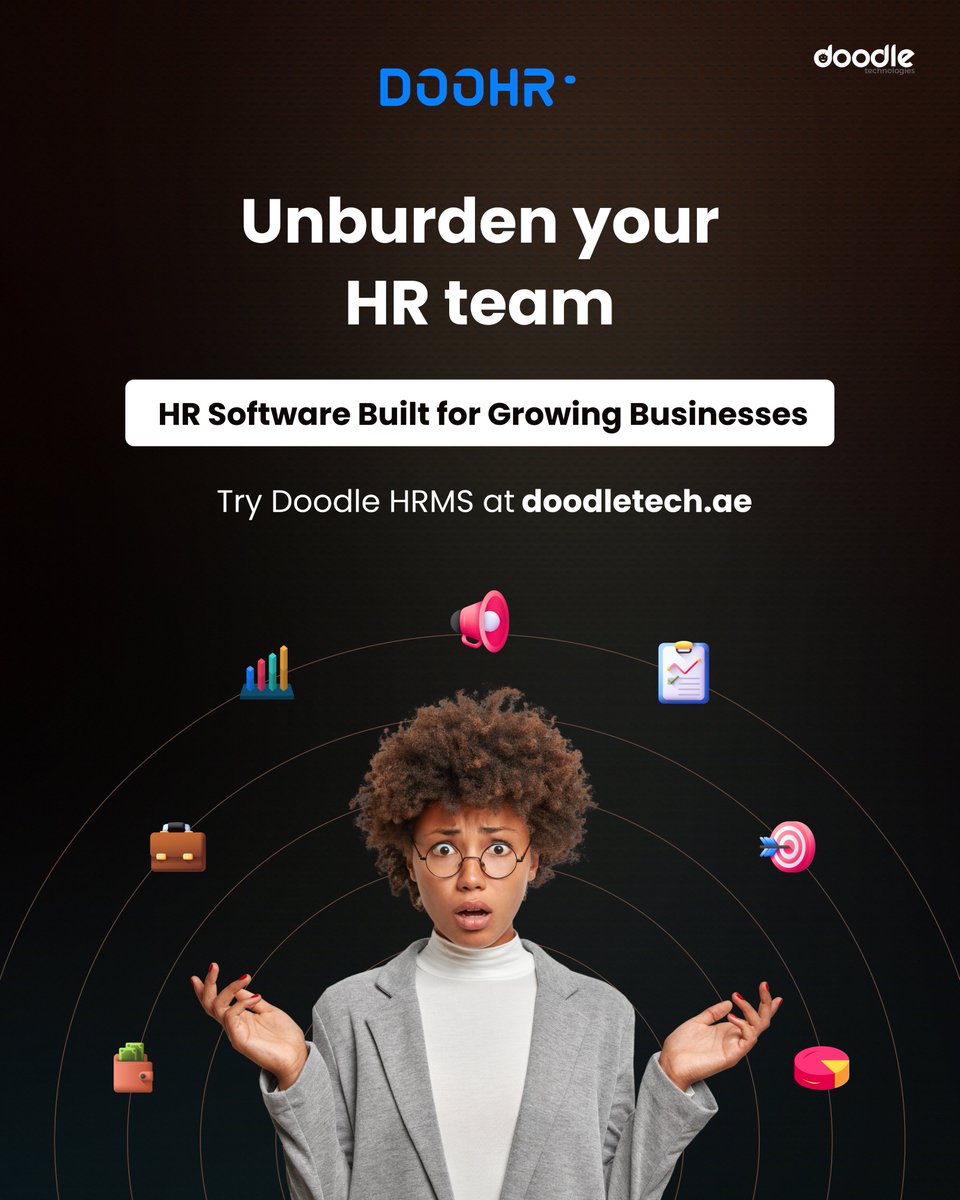 doodletechuae's tweet image. Is your HR team stuck in survival mode?
Too many requests. Too much paperwork. Not enough time.
DooHR helps you manage everything — attendance, leave, payroll, onboarding — all in one place.
#DoodleTech