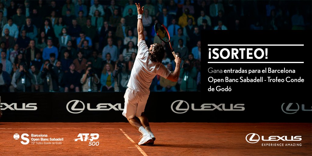 LexusSpain's tweet image. SORTEO | Haz RT y gana entradas para asistir al Barcelona Open Banc Sabadell - Trofeo Conde de Godó. Bases Legales: brnw.ch/21wRBRz