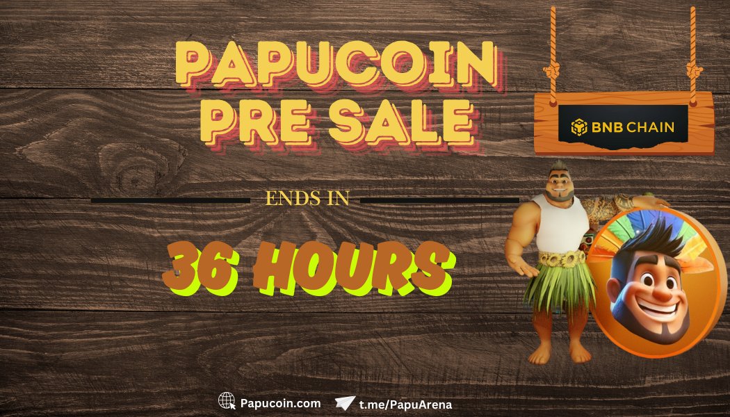 This could be the greatest opportunity you've been looking for💎🔥

Time is ticking ⏳

For the next 36 hours, you have a chance to grab $PAPU at an exclusive presale price before it goes live

🔻Min Buy: 0.1 BNB |Max: 10 BNB
🔸Rate: 1 BNB = 10B $PAPU

🧵 Let's dive in