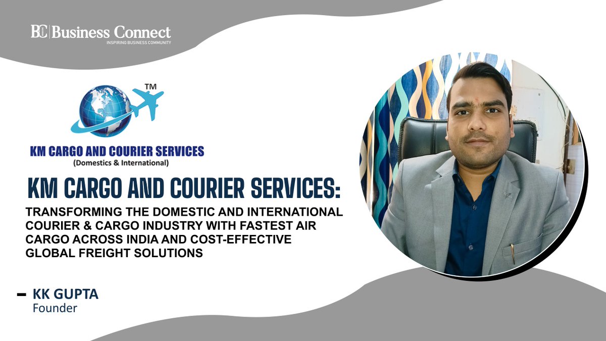 BusinessConne16's tweet image. KM CARGO AND COURIER SERVICES: REVOLUTIONISING DOMESTIC AND INTERNATIONAL COURIER AND CARGO INDUSTRY WITH PROVIDING FASTED AIR CARGO PAN INDIA AND ECONOMIC FREIGHT FOR INTERNATIONAL.

Read more:
businessconnectindia.in/km-cargo-and-c…

#kmcargo #courierservices #aircargo #freightservices