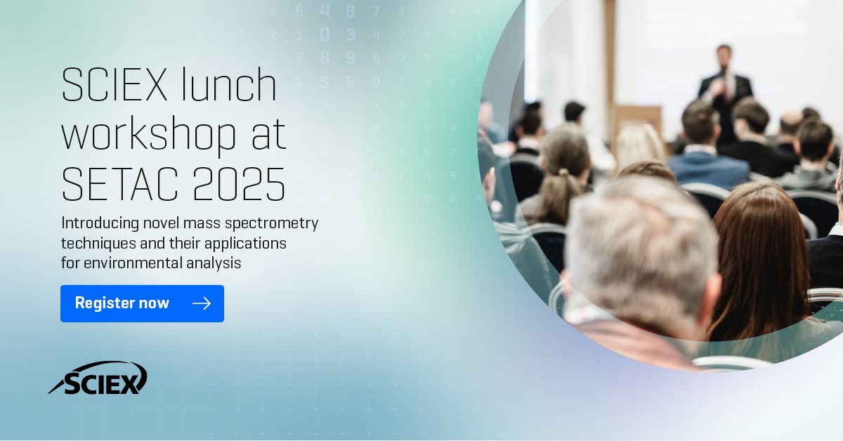 🌟 Join our lunch workshop at SETAC 2025! 🌟

 🗓️ Date: May 13, 2025
 🕐 Time: 12:55 - 14:25 CET

Discover the latest in mass spectrometry techniques and their applications for environmental analysis! 🌍🔬

Register now 👉 sciex.li/qnvk2z

#SETAC2025 #SCIEX #PFAS #PPCPs