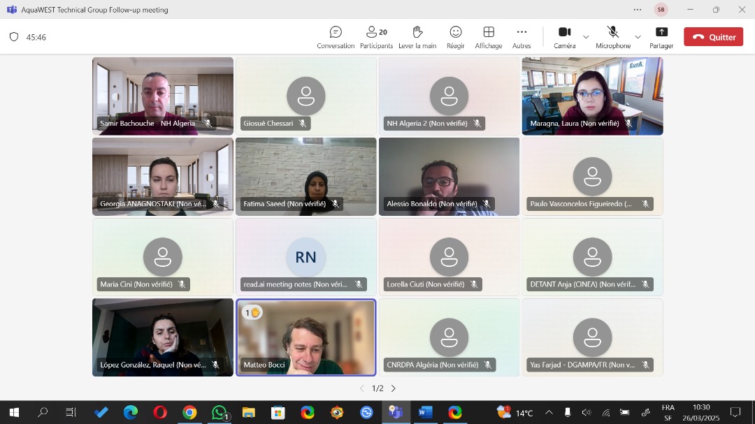 Samir Bachouche (#WestMedAlgeria) hosts the 8th meeting of WestMED's #Aquaculture Technical Group

With a.o. key achievements, its joint COST Action project proposal, possible synergies with #EU4Algae and online GFCM Aquaculture courses 

More on this TG👉shorturl.at/dcfil