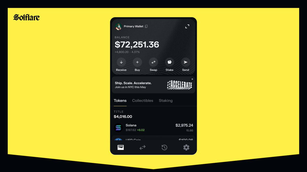 GhostedMan55366's tweet image. @solflare_wallet Accelerate hits NYC this May Join the @solana crew. Grab tickets via Solflare—tap the banner. Ship, scale, accelerate at @SolanaConf! 🗽 #SolanaNYC @solflare_wallet 
Let&apos;s not miss guys