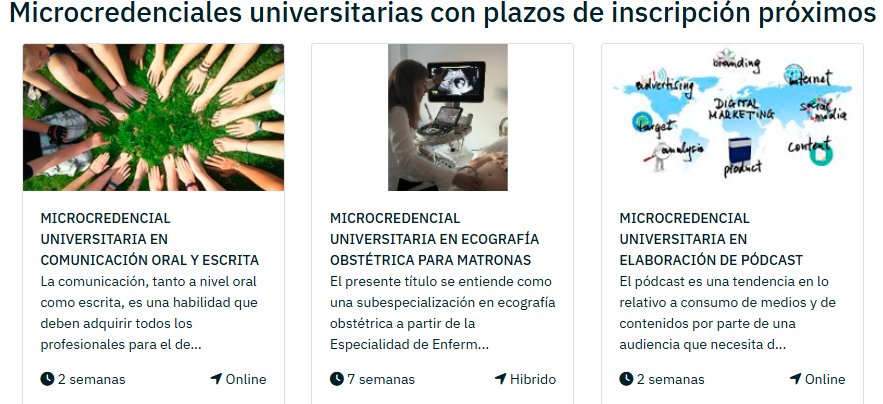 Fórmate con nosotros! PRÓXIMAMENTE!
Plan Microcreds Universidad de Murcia 
Plan Microcreds 
um.es/web/efc/servic…
<a href="/destacar/">ISABEL FERNANDEZ AR</a>