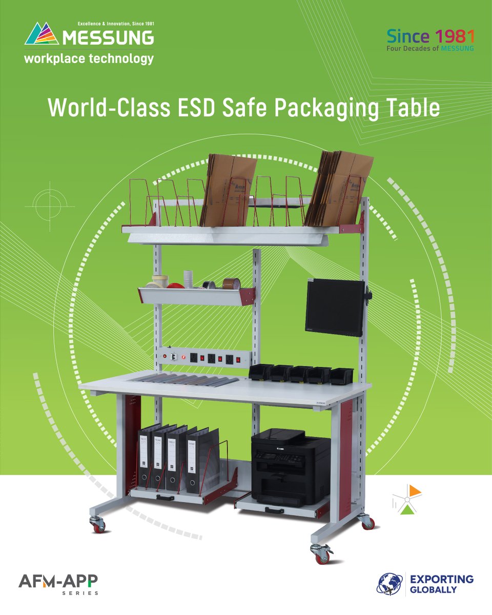 MessungT's tweet image. AFM Pack Table’s specialized rack optimizes storage by organizing tools &amp;amp; cables for seamless operations. #messungworkplacetechnology #optimizedstorage #industrialrack #workspaceefficiency #toolsorganization