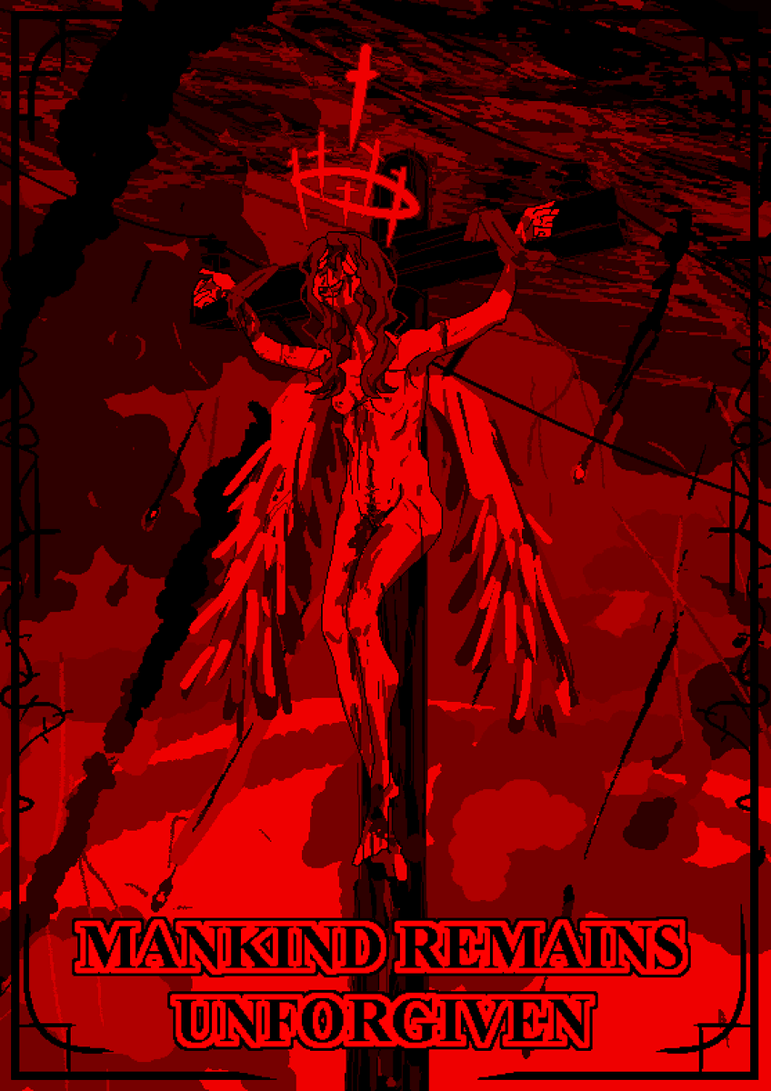 BeastGodDK's tweet photo. Every day you all choose not to fix every single problem that exists is another day you risk me drawing myself as the Crucifixion of Christ and an angel and also righteously ending everything as we know it. https://t.co/dDiTUXNFsw